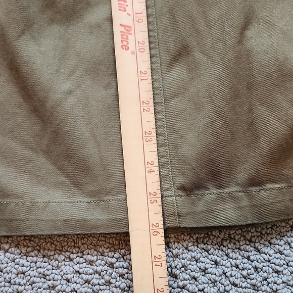 Draper James Women's Olive Green Belted Zippered 100% Cotton Jacket in Size S - Picture 9 of 11